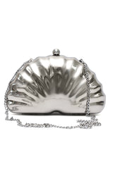OCEAN CREST CLUTCH-SILVER