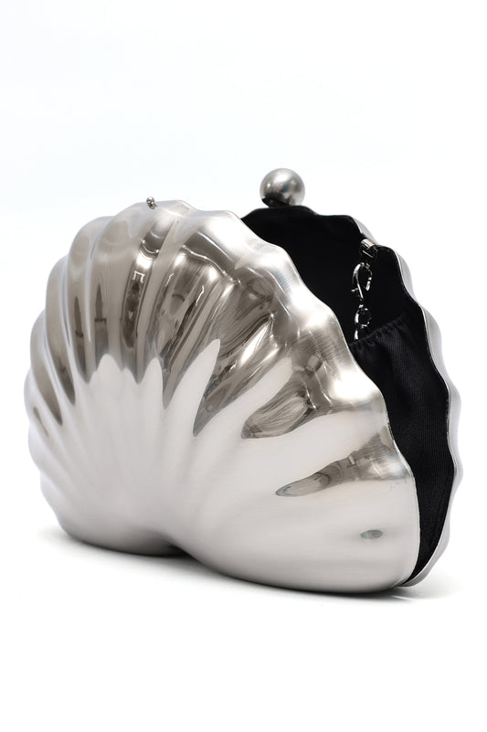 OCEAN CREST CLUTCH-SILVER