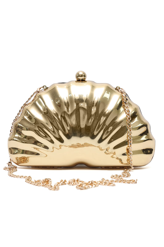 OCEAN CREST CLUTCH-GOLD