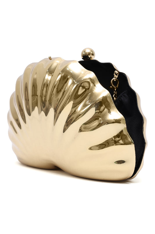 OCEAN CREST CLUTCH-GOLD