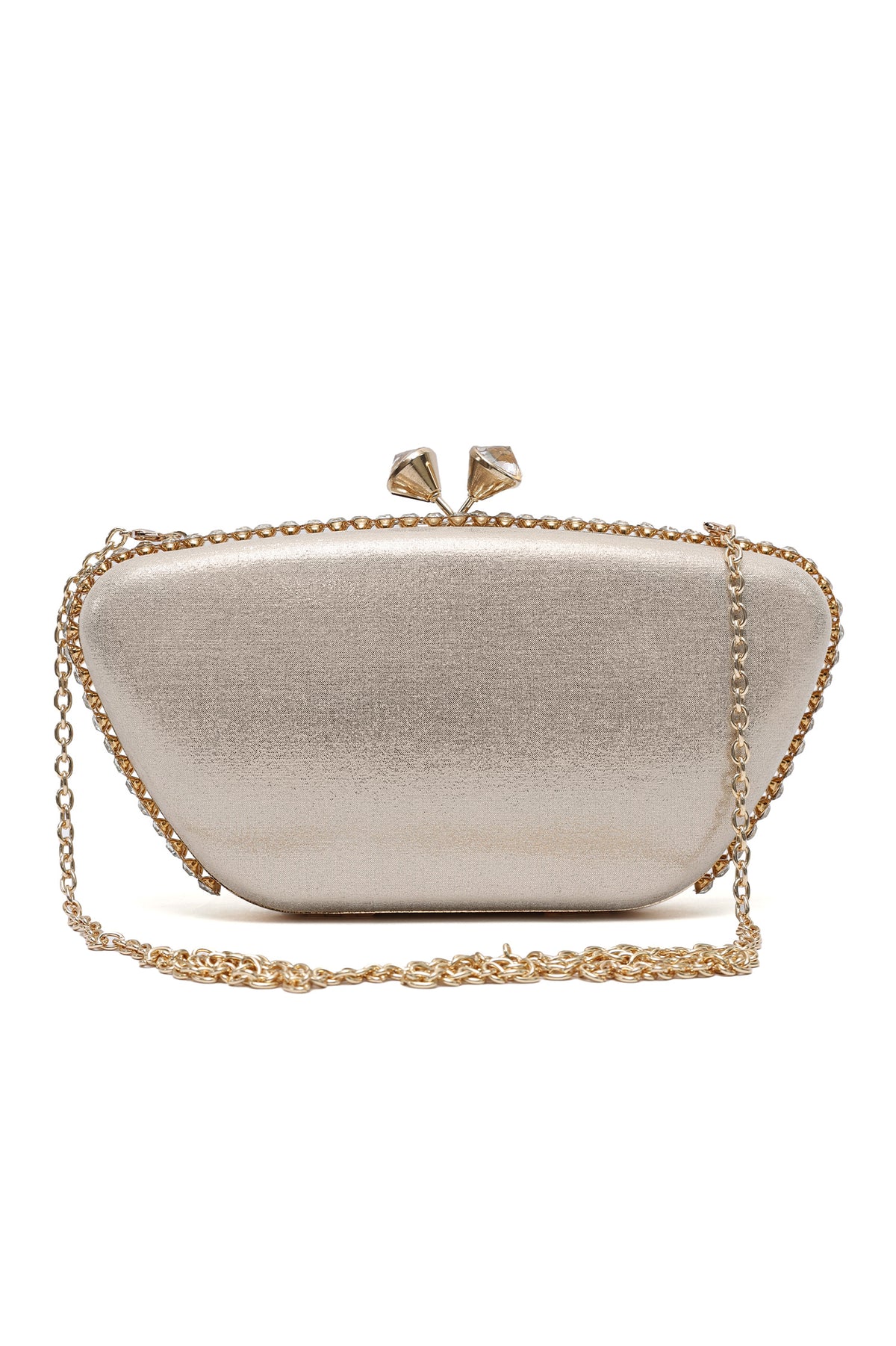 CROWNLINE PEARL CLUTCH-GOLD