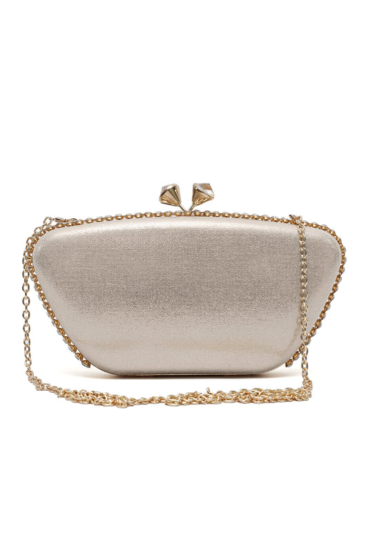 CROWNLINE PEARL CLUTCH-GOLD