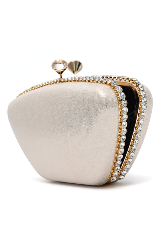 CROWNLINE PEARL CLUTCH-GOLD