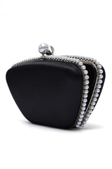 CROWNLINE PEARL CLUTCH-BLACK