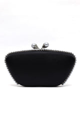 CROWNLINE PEARL CLUTCH-BLACK