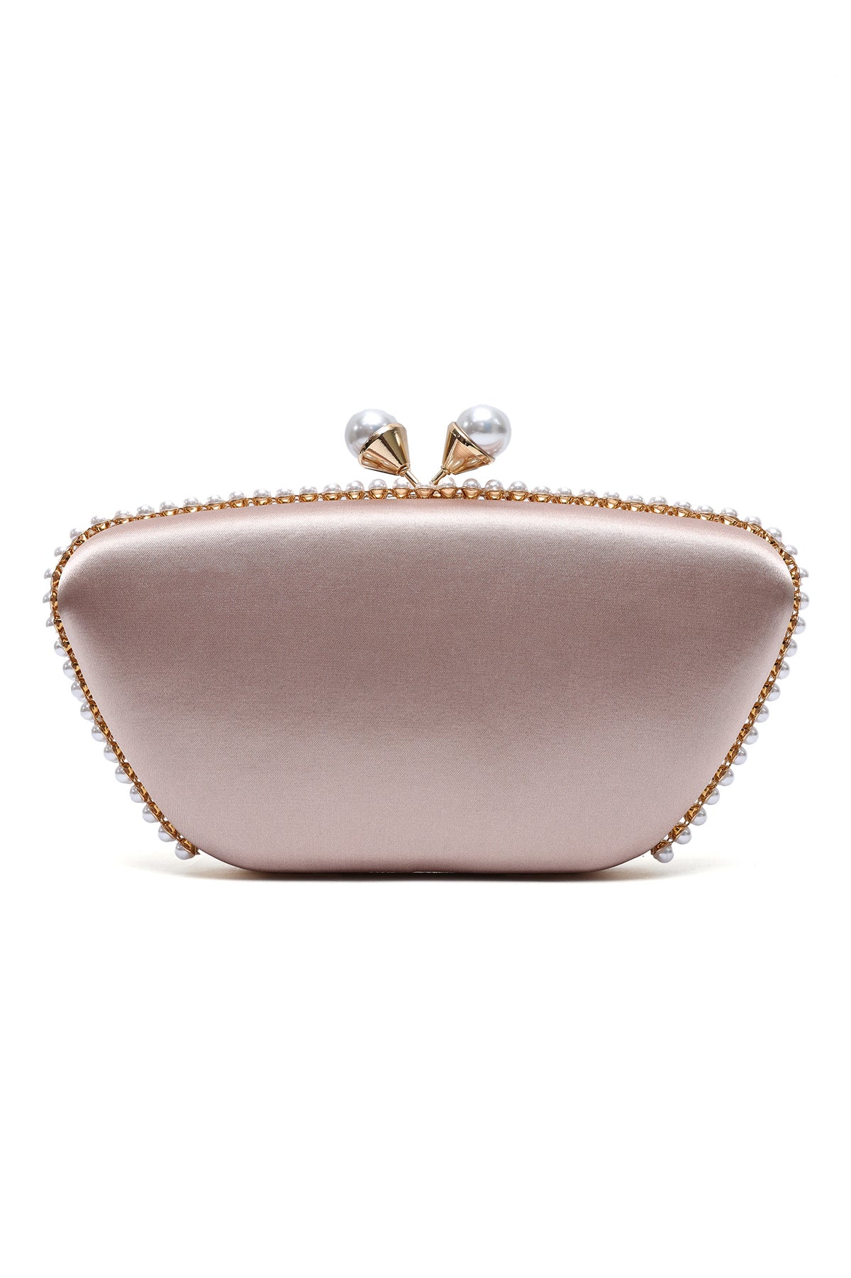 CROWNLINE PEARL CLUTCH-CHAMPAGNE