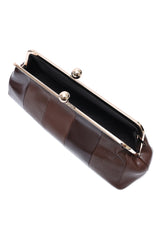 KISS LOCK FRAME SHOULDER BAG-BROWN