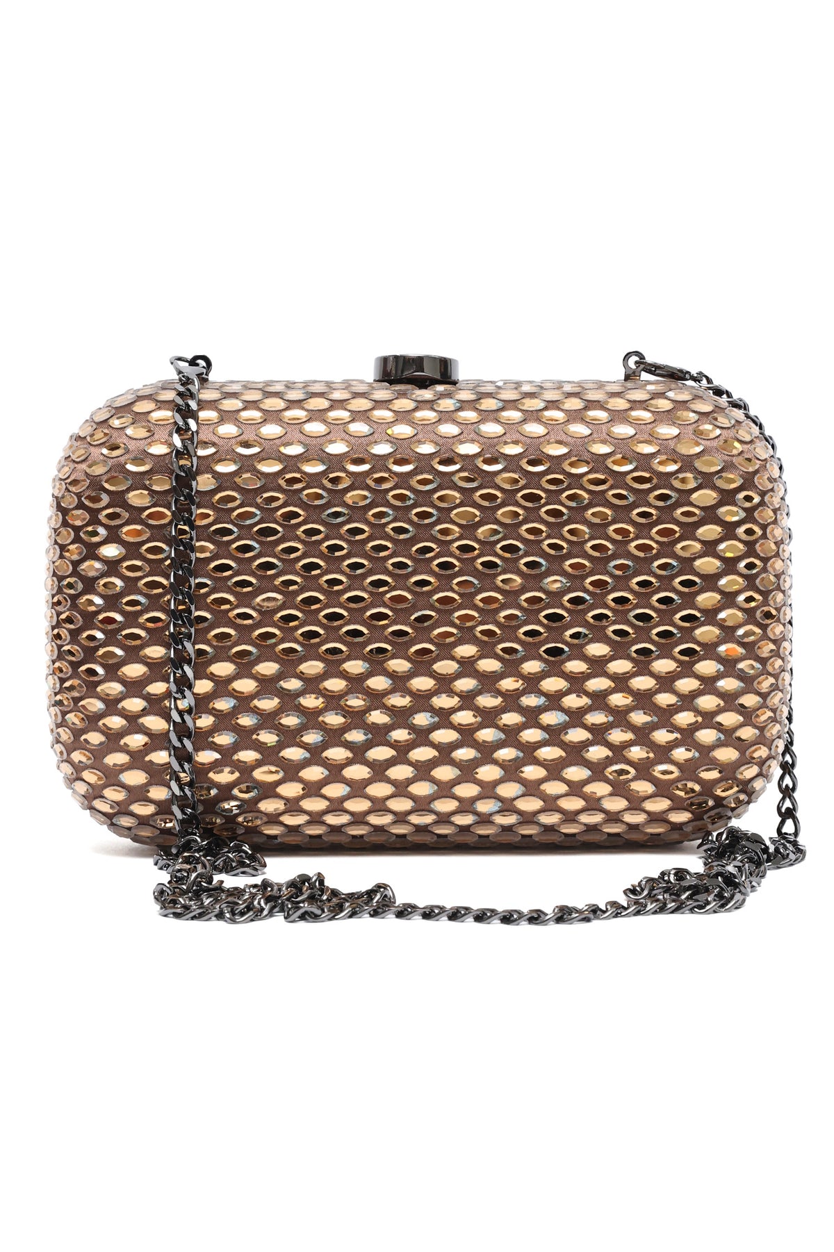 CELESTE EMBELLISHED CLUTCH-BRONZE