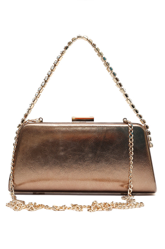 GLOW OCCASION CLUTCH-BRONZE