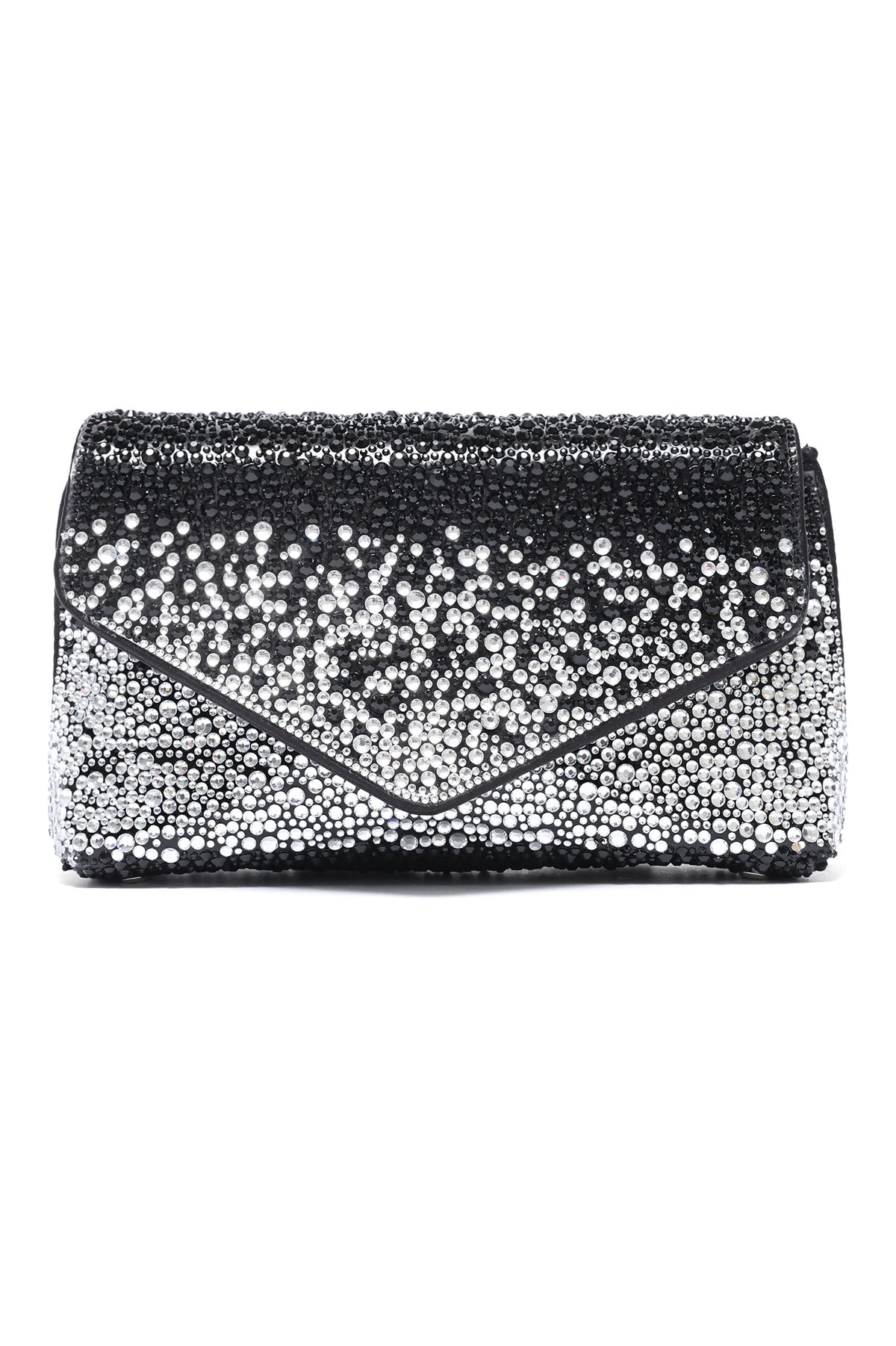 STARDUST ENVELOPE CLUTCH-BLACK