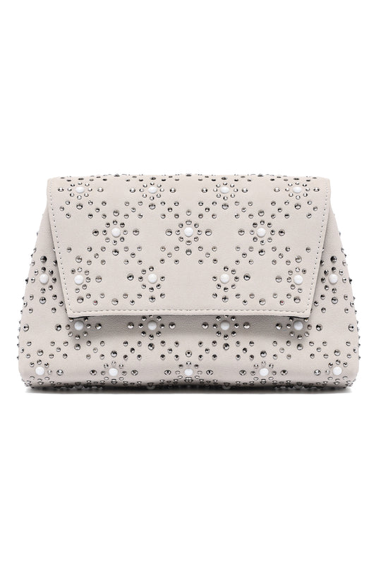 PEARL CONSTELLATION CLUTCH-BEIGE