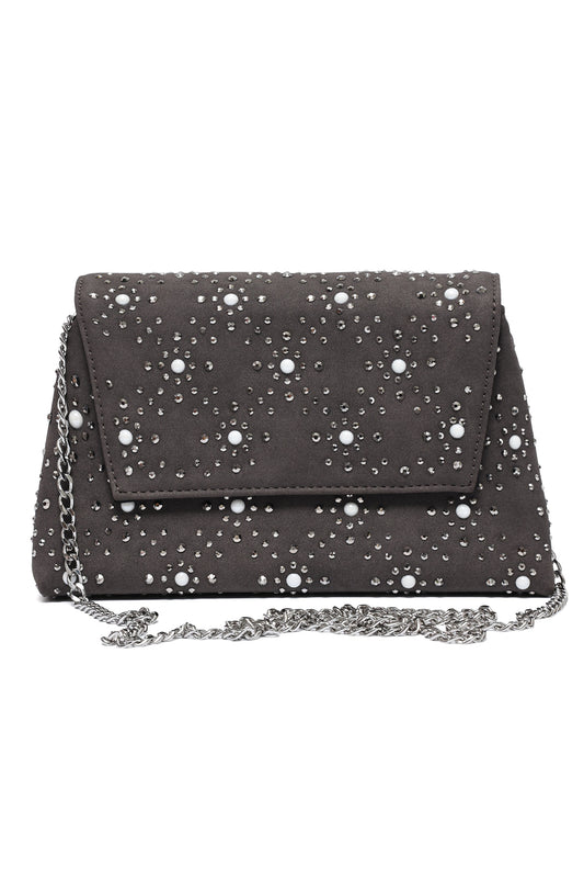 PEARL CONSTELLATION CLUTCH-BLACK