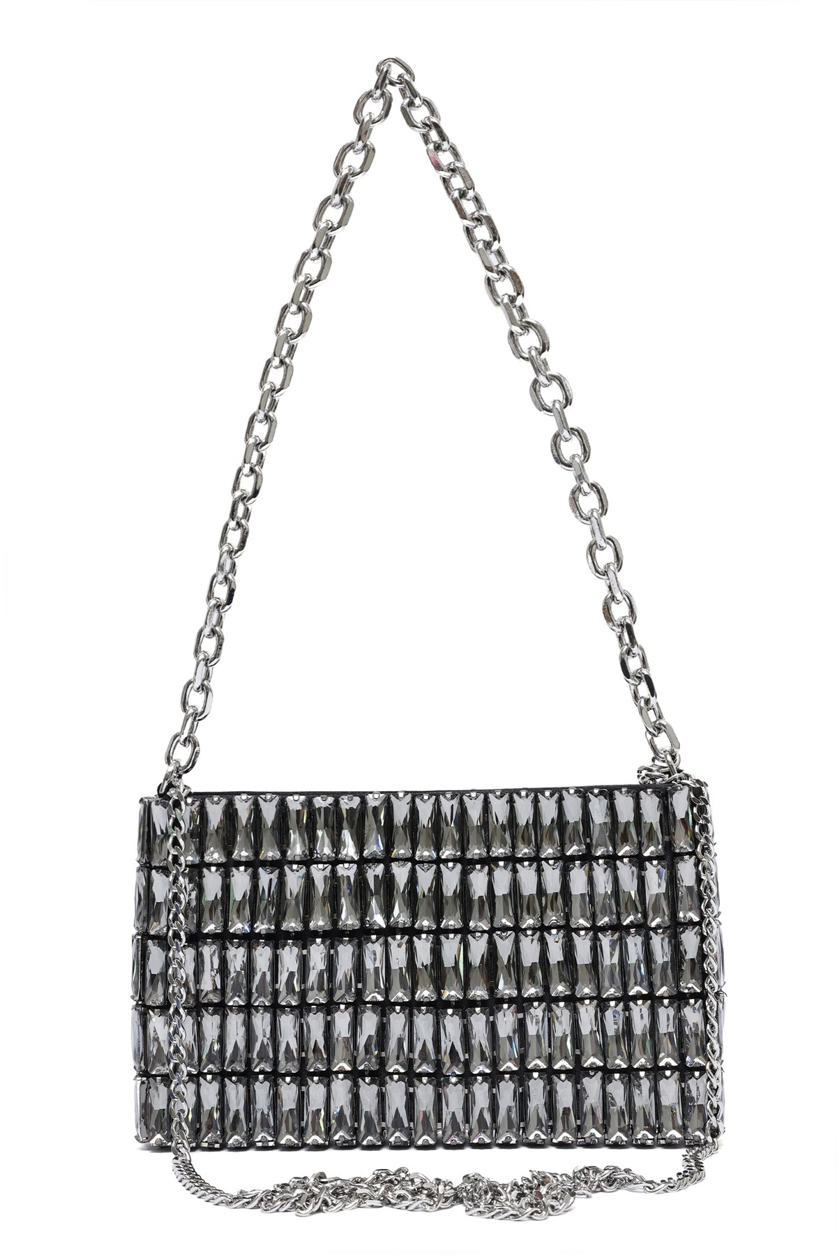 PRISM ROW CRYSTAL BAG-BLACK