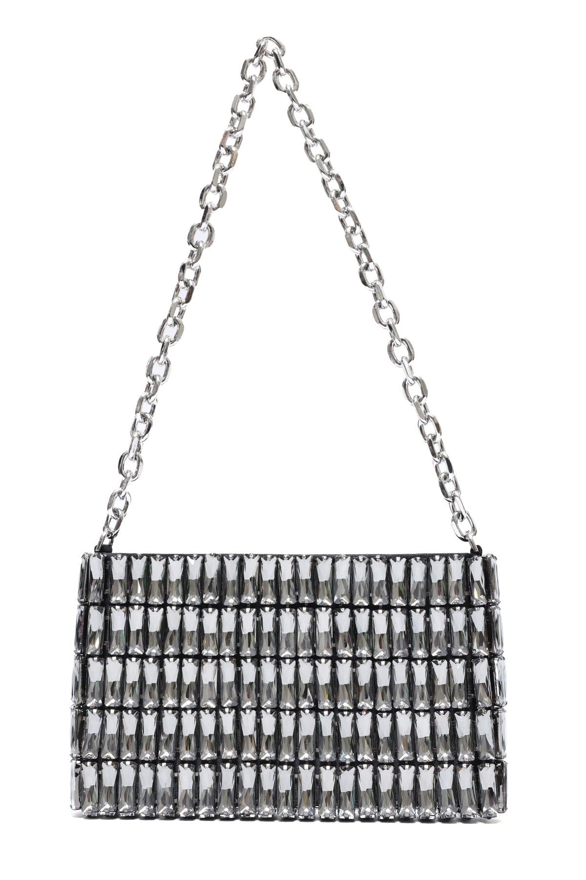 PRISM ROW CRYSTAL BAG-BLACK