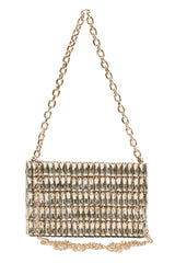 PRISM ROW CRYSTAL BAG-GOLD