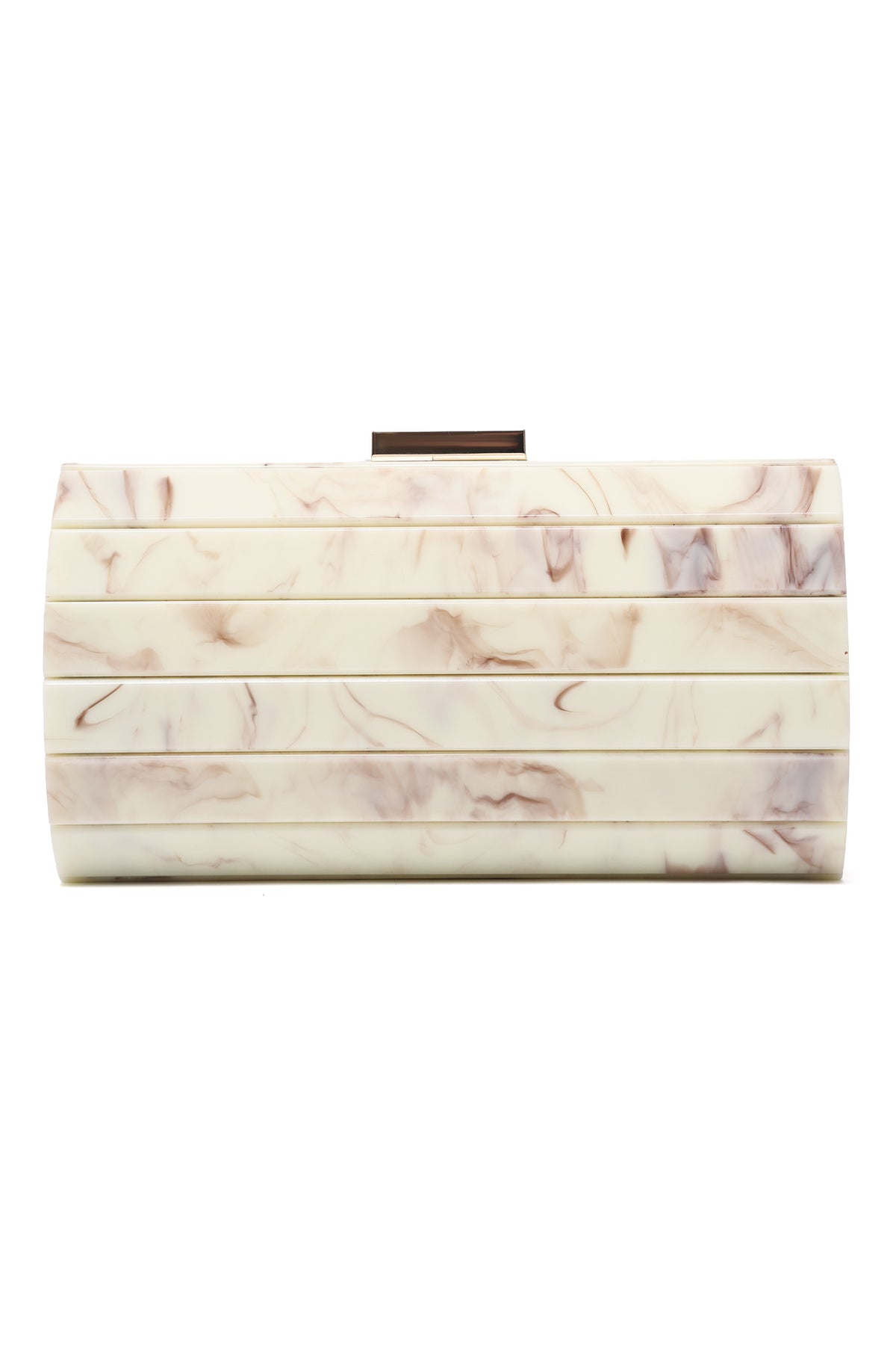 MARBLE STRIPE CLUTCH-NATURE