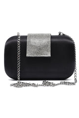 SPARKLE TAB CLUTCH-BLACK