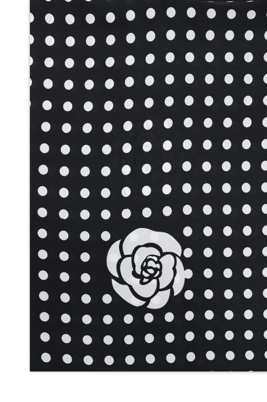 BLOSSOM EMBRACE SCARF-BEIGE/BLACK