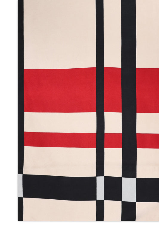 CLASSIC CHECK SCARF-MAROON