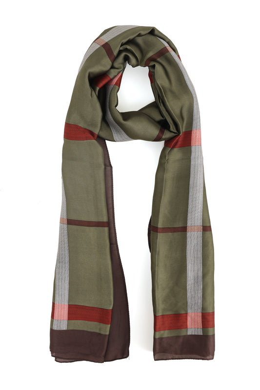 CLASSIC CHECK SCARF-GREEN