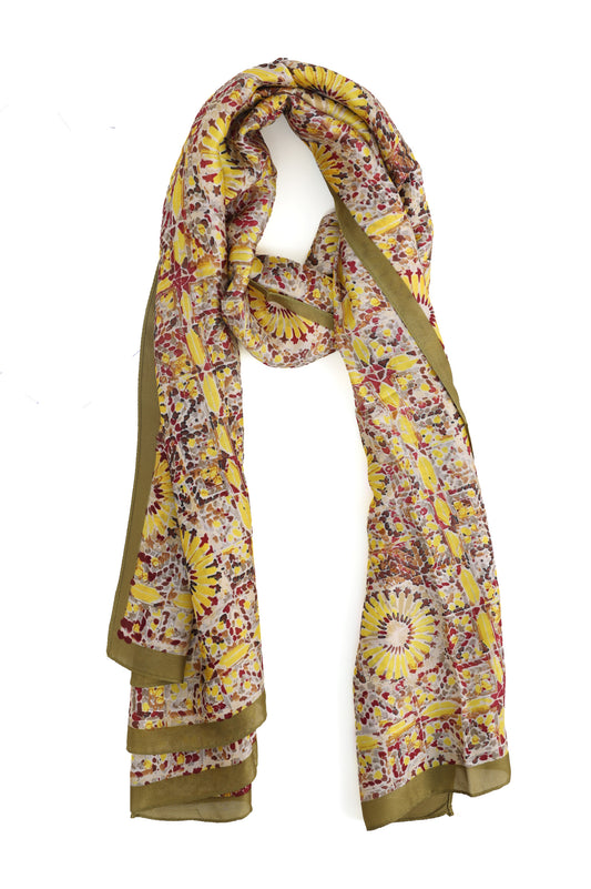 ROSE REVERIE SCARF-YELLOW