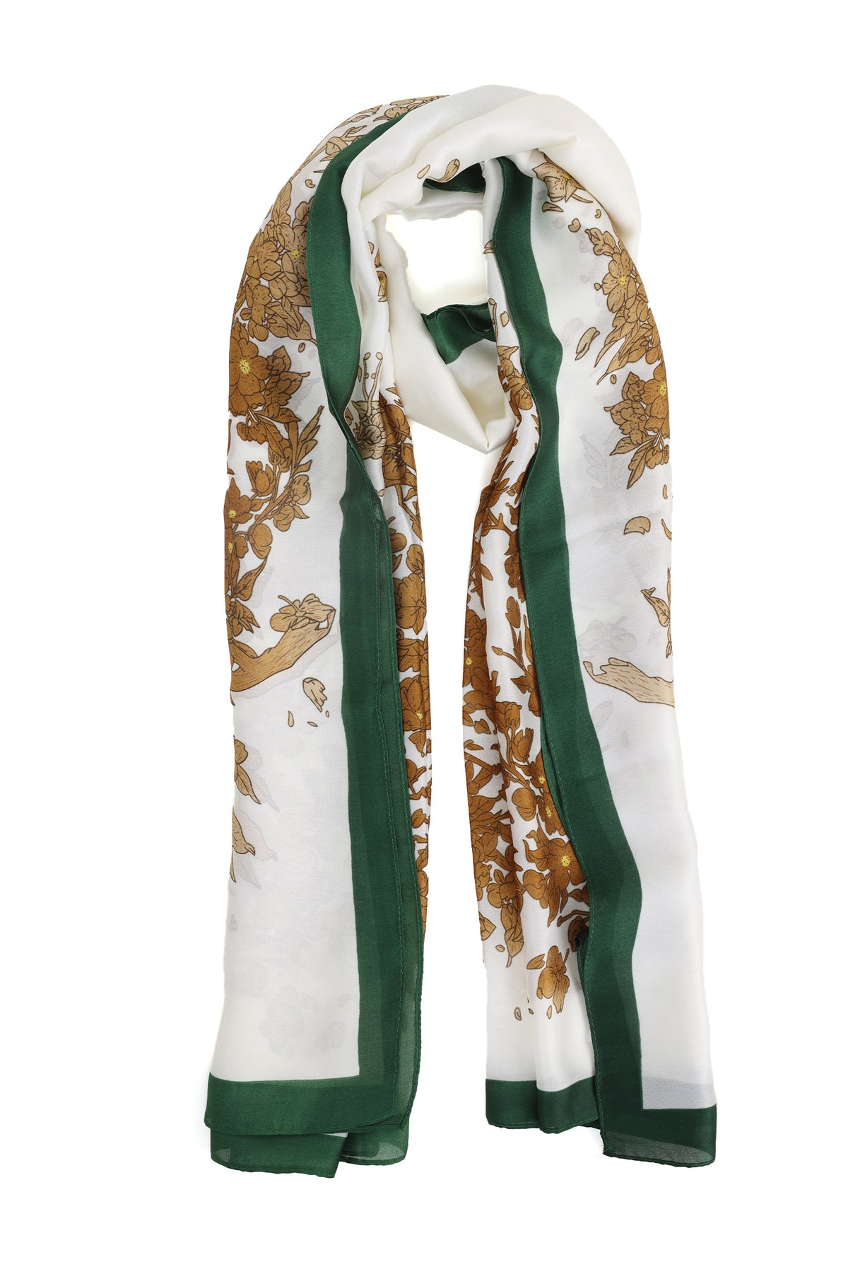 SPRING SPLENDOR SCARF-WHITE