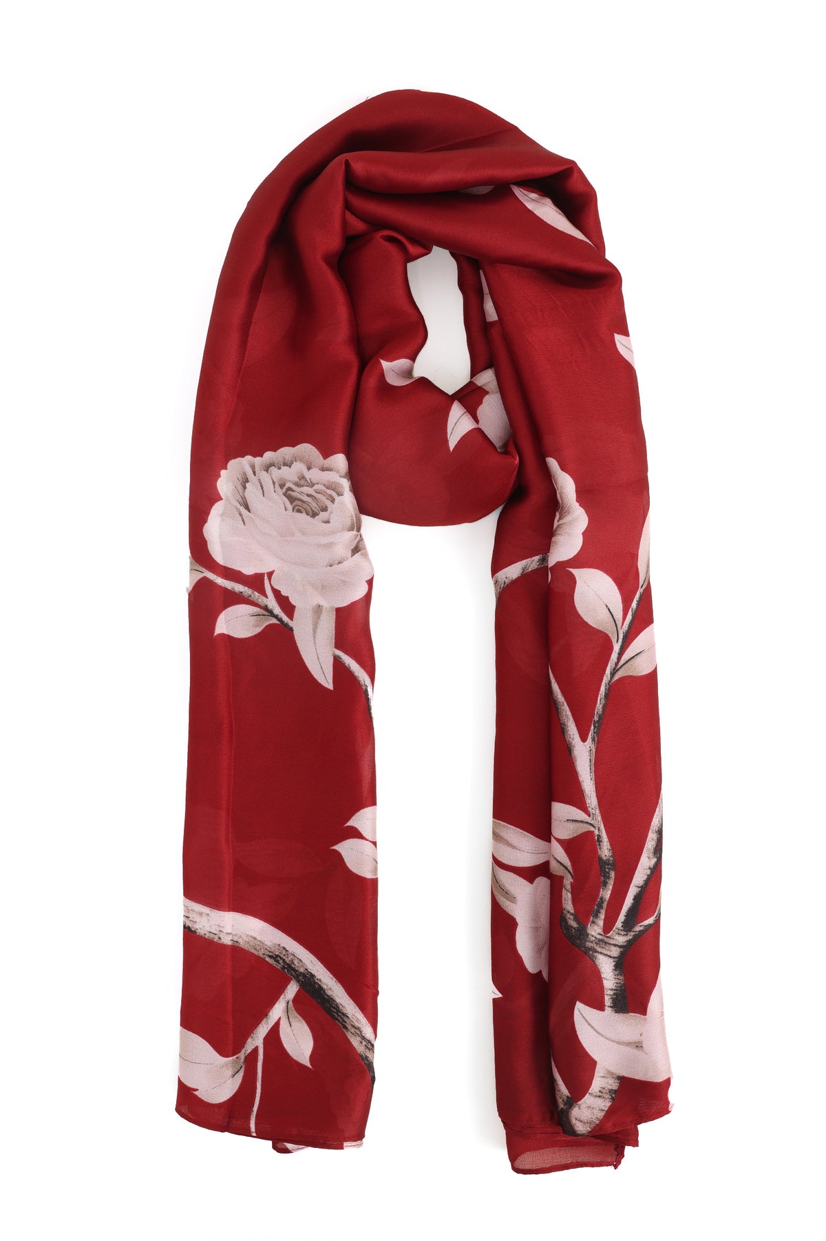 GARDEN GALA SCARF-WINE