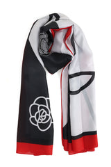 WILDFLOWER WHISPER SCARF-WHITE-RED