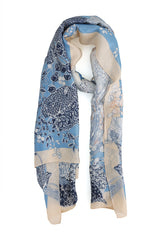 WILDFLOWER WHISPER SCARF-BLUE