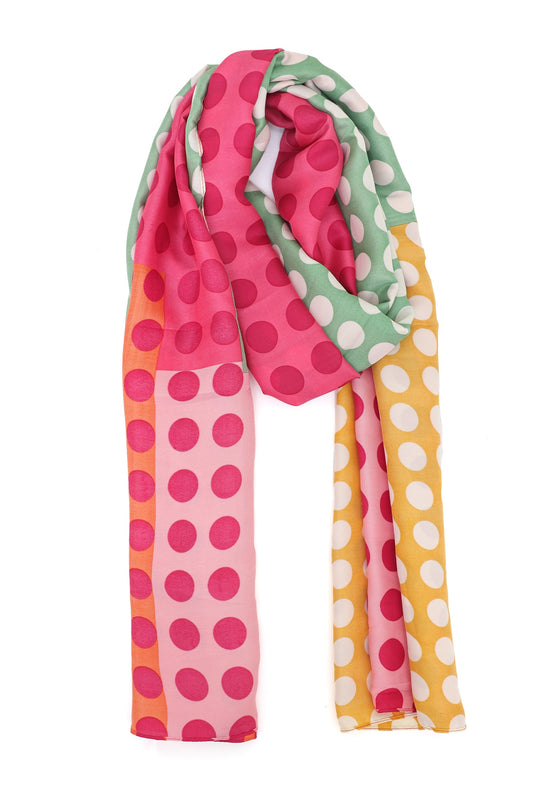 VIOPETAL GLAZED ART SCARF-YELLOW