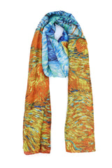 INKORCHID MODERN BLOOM SCARF-ORG-BL