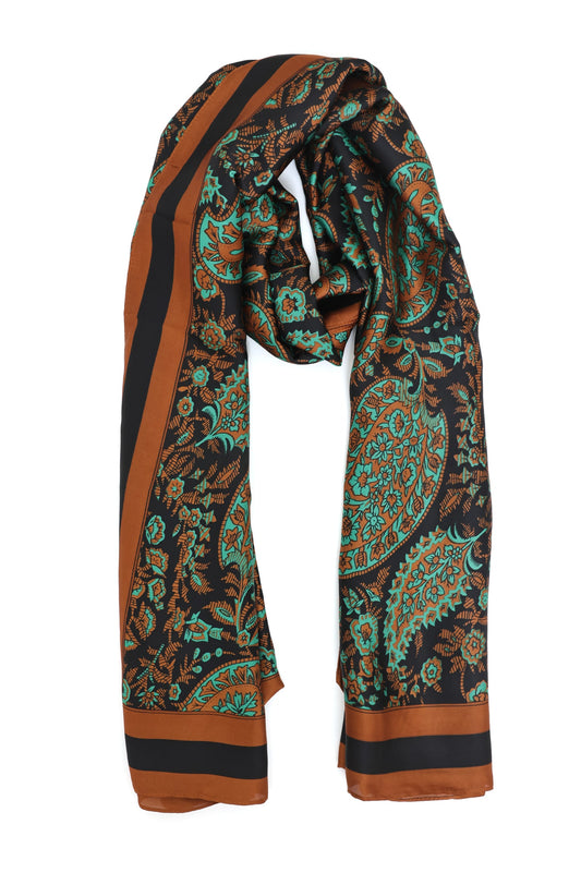 VELAFLOW ABSTRACT SCARF-BLACK-NAVY