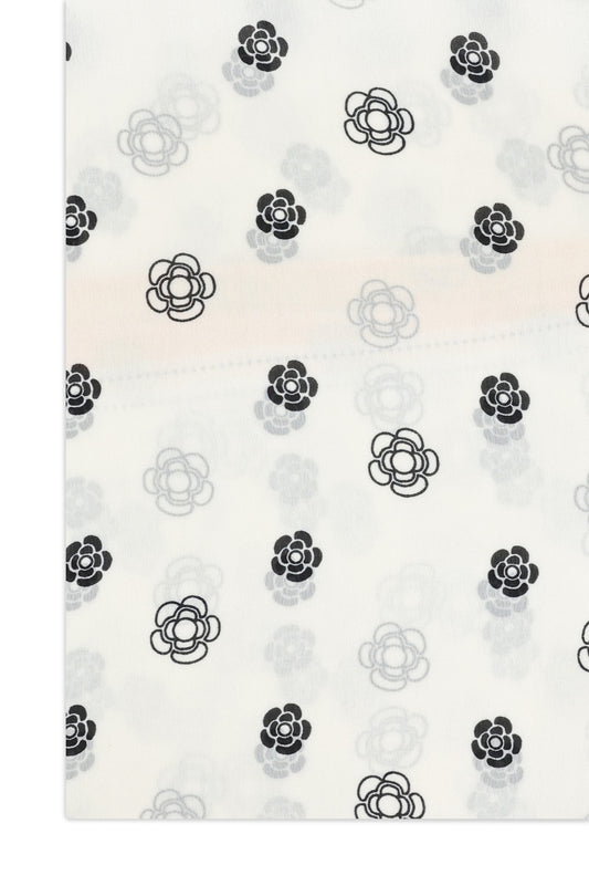 AURAFLOR ABSTRACT TOUCH SCARF-WHT-YELLOW