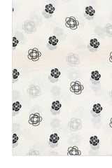 AURAFLOR ABSTRACT TOUCH SCARF-WHT-YELLOW