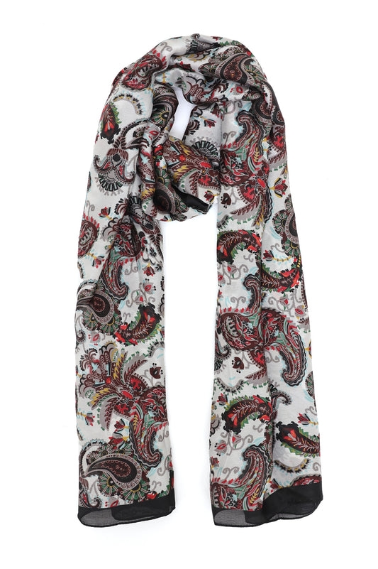 LUXLAVANDA ART INFUSED SCARF-WHITE