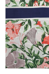 PLUME PRINT SCARF-NAVY