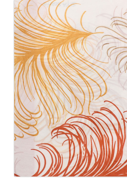 FEATHER FLOW SCARF-ORNG