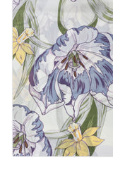 SPRING BLOSSOM SILK SCARF-PURPLE