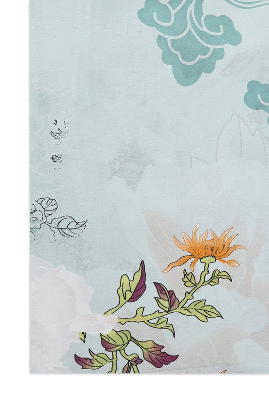 DEW PETAL STOLE-AQUA