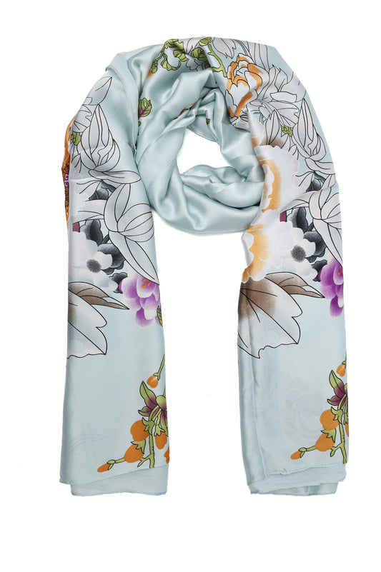 DEW PETAL STOLE-AQUA