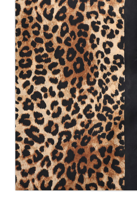 WILD EDGE LEOPARD SCARF-BROWN