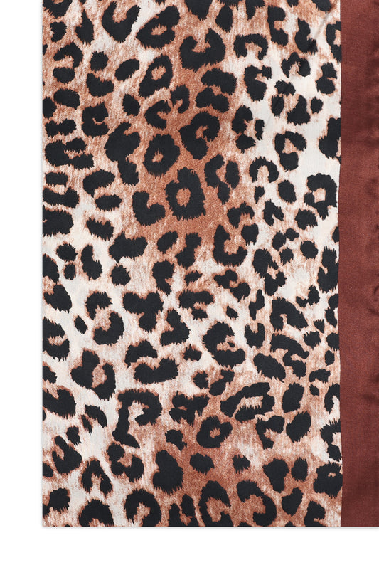 WILD EDGE LEOPARD SCARF-BEIGE