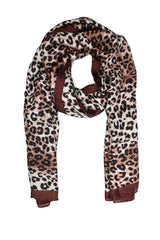 WILD EDGE LEOPARD SCARF-BEIGE