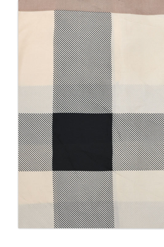 MODERN CHECK VEIL-BEIGE