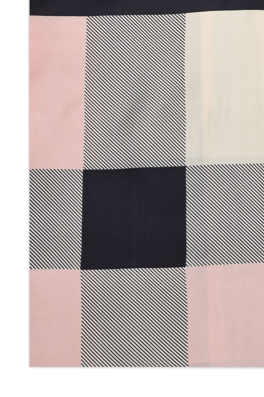 MODERN CHECK VEIL-PINK