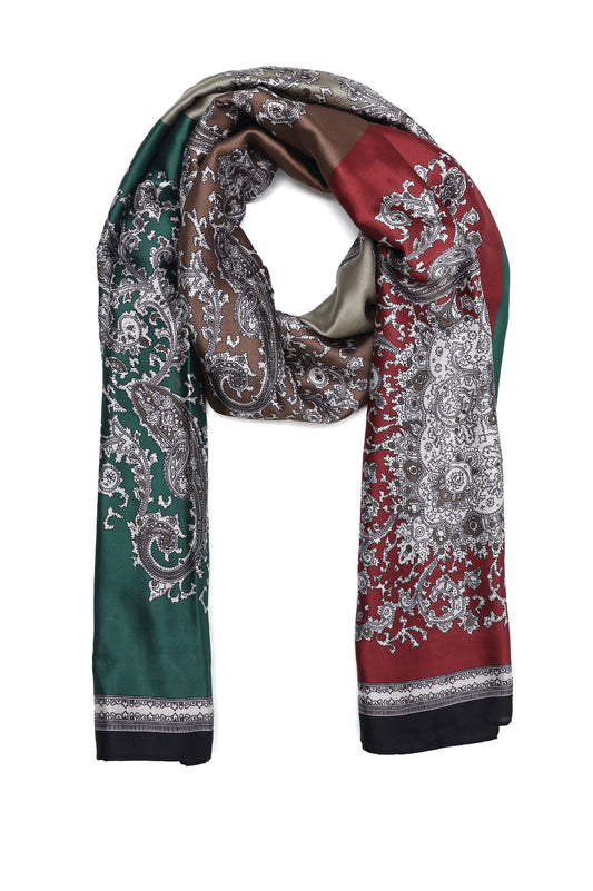 HERITAGE MOTIF STOLE-MAROON
