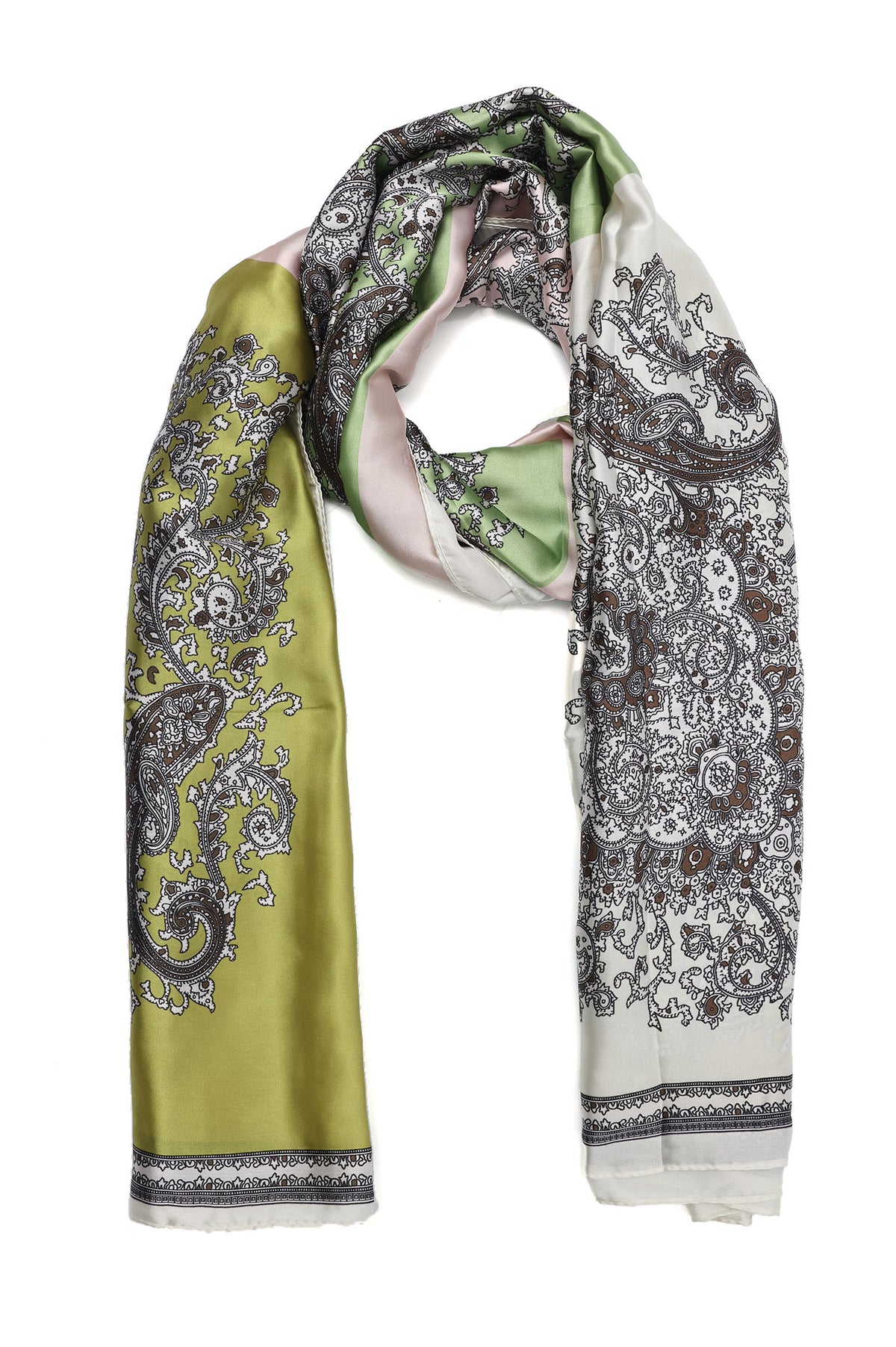 HERITAGE MOTIF STOLE-OLIVE