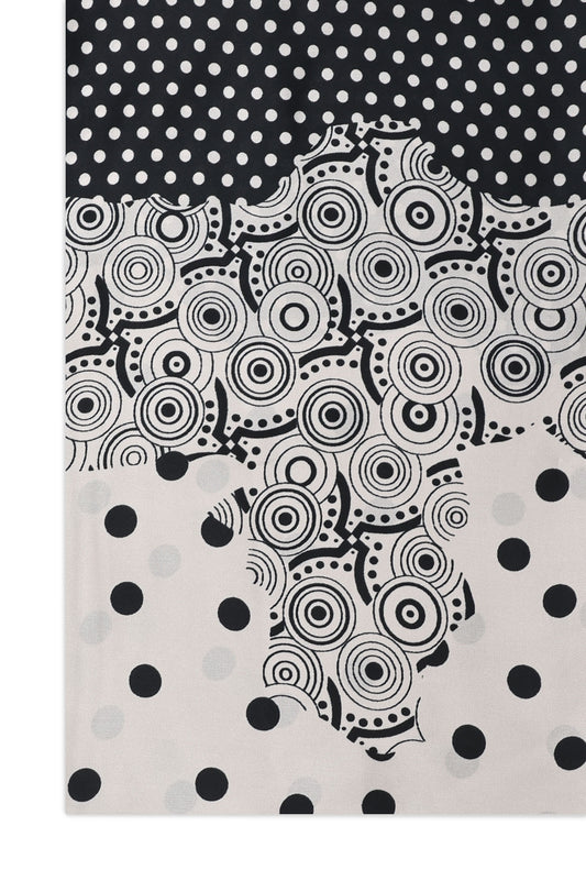 MONO CIRCLE DRAPE-BLACK