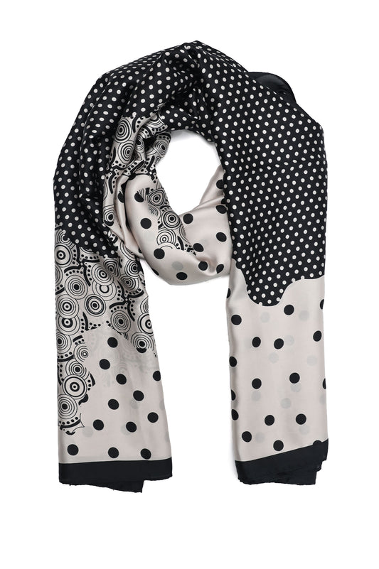 MONO CIRCLE DRAPE-BLACK