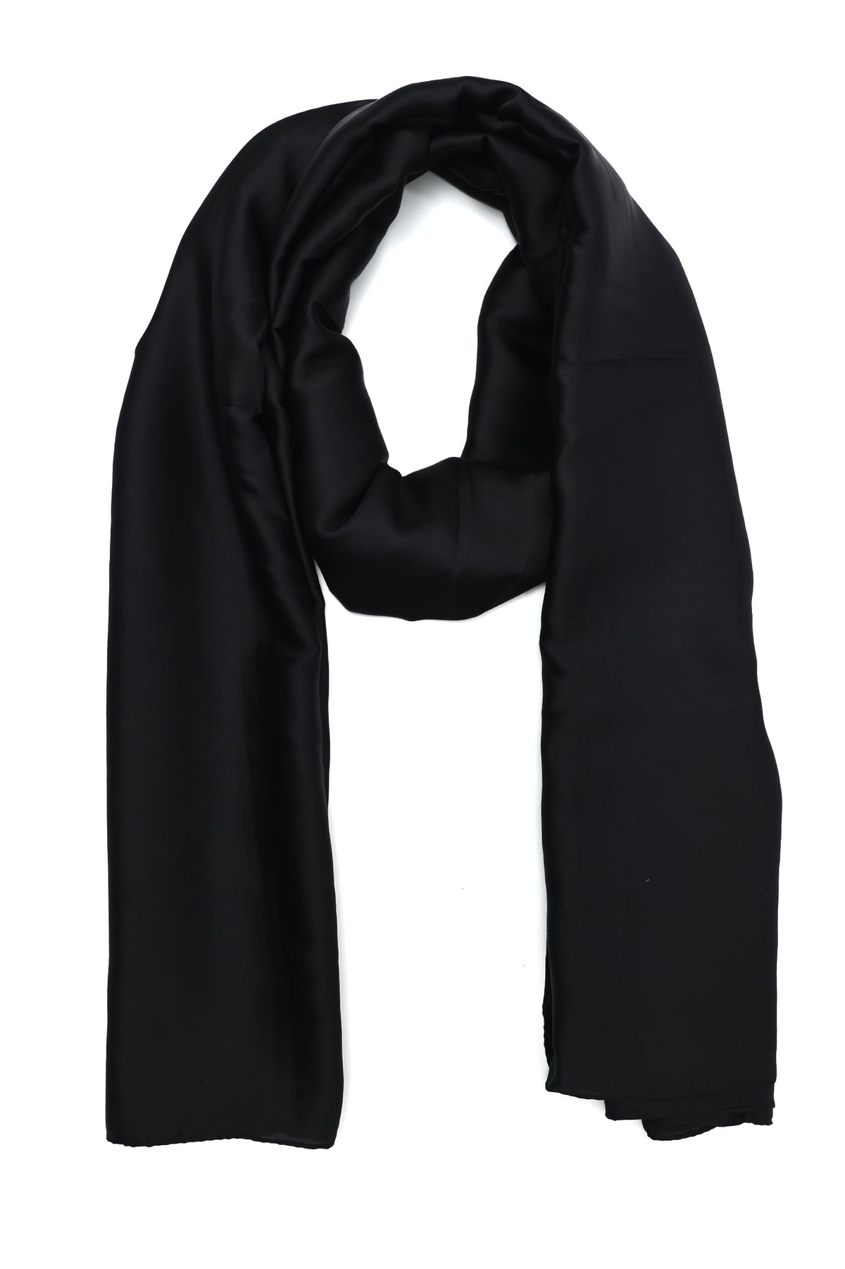 ELEGANT PLAIN WRAP-BLACK